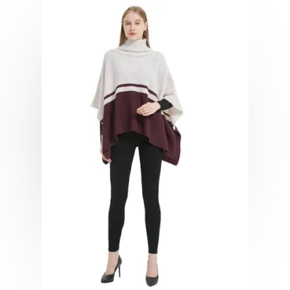 SOLD 😎Women’s Macy’s poncho Sustainable ethical one size eco friendly oversized
